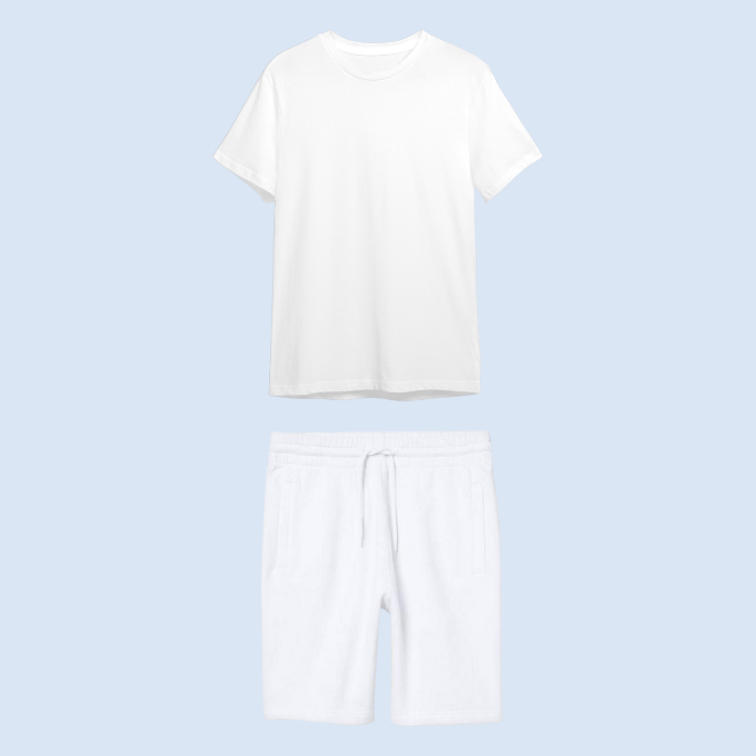 ISSB Uniform White Tshirt And Shorts Pair